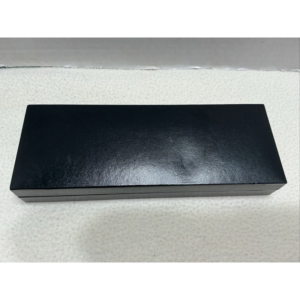 BOMBAY BROWN LEATHER WRAPPED BLACK ENAMEL Led Pencil IN BOX NOS